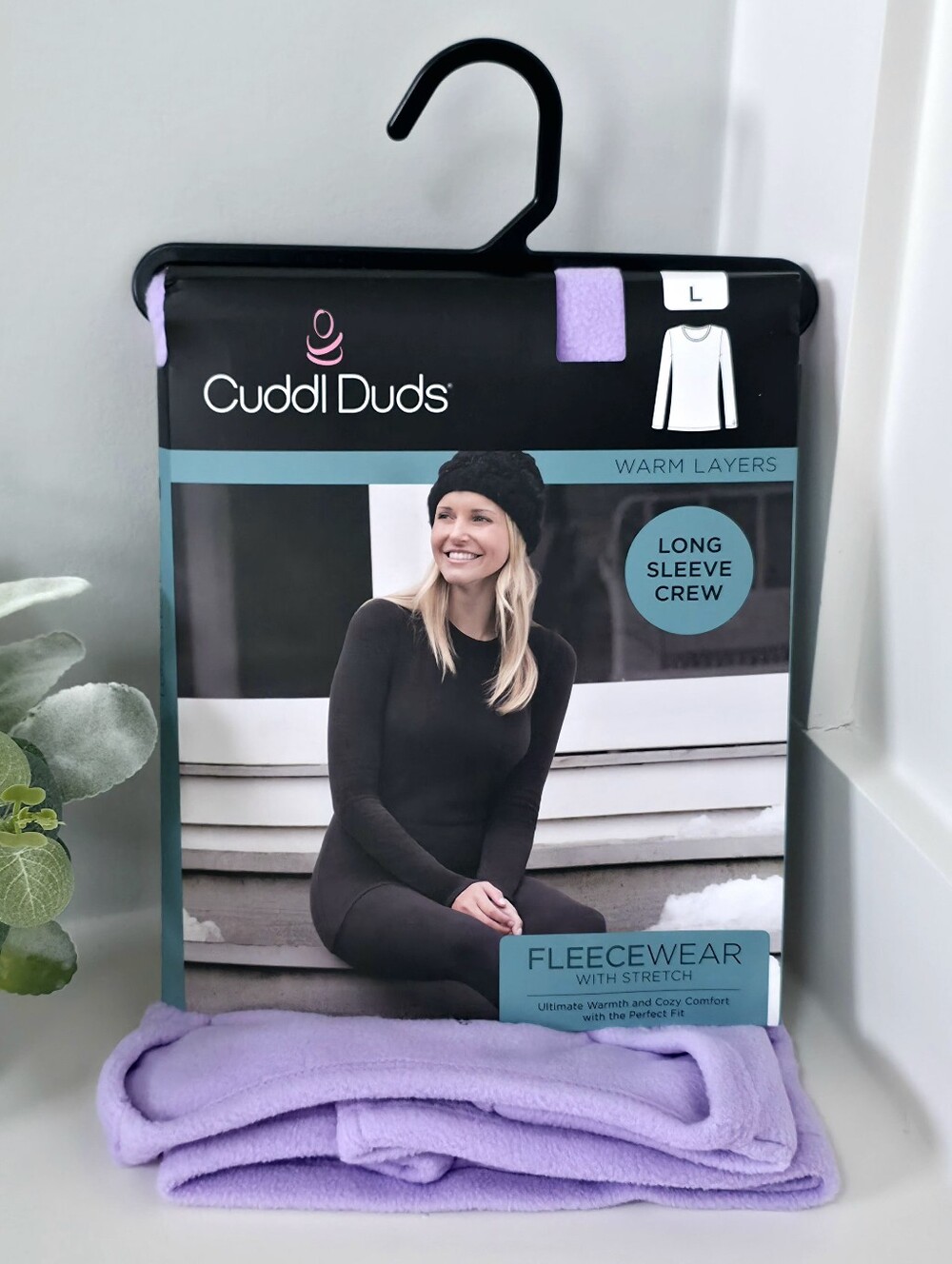 Cuddl Duds | Fleecewear Stretch Top Lavender Large